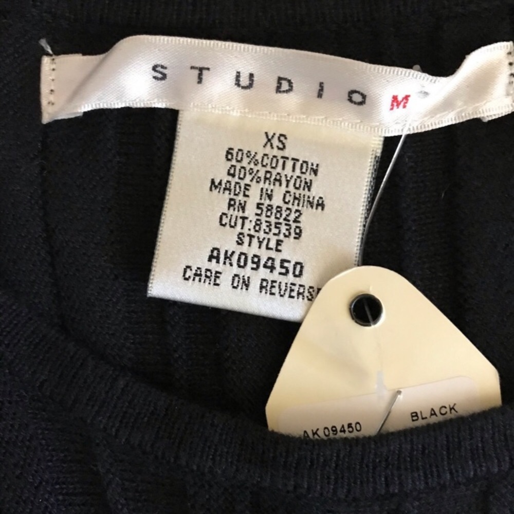 Studio M Black Long Sleeve Scooped Sweater Dress - Picture 5 of 6